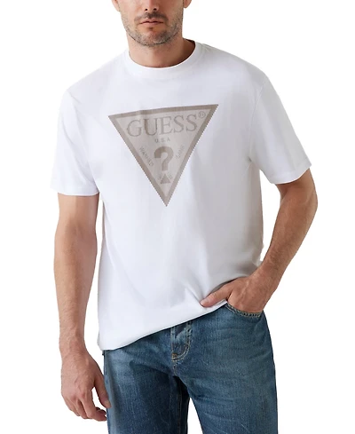 Guess Triangle Logo Short Sleeve Crewneck T-Shirt