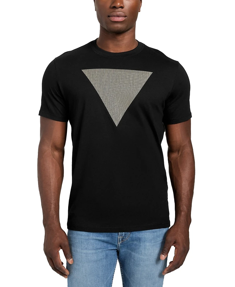 Guess Triangle Logo Short Sleeve Crewneck T-Shirt