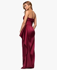 Xscape Women's Strapless Ruffle Long Dress