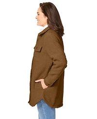 Woman Within Women's Berber Button-Front Jacket