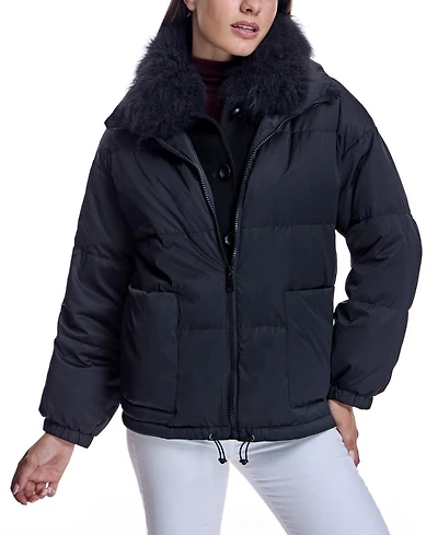 Julia & Stella by Maximilian Women's Fur-Trimmed Puffer