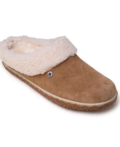 Minnetonka Women's Spruce Suede Berber Lined Slippers