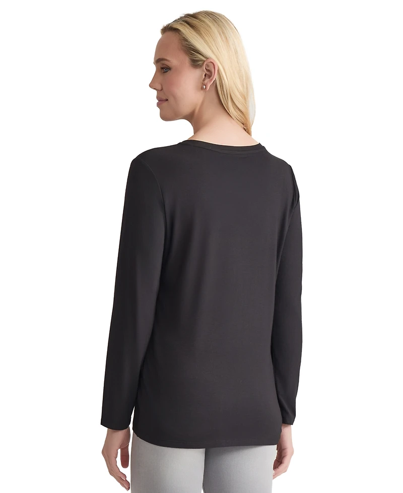 Jones New York Women's Long Sleeve Crewneck Top