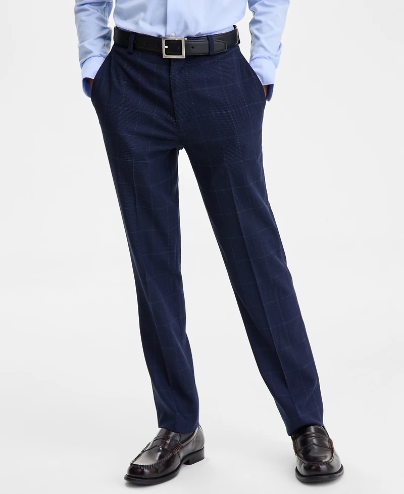 B By Brooks Brothers Boys 8-20 Blue Birdseye Window Classic Pants