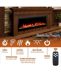 Wall-mounted Freestanding Electric Fireplace