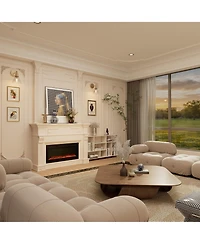 36''Classic Built-in or Wall-Mounted Direct Vent Electric Fireplace