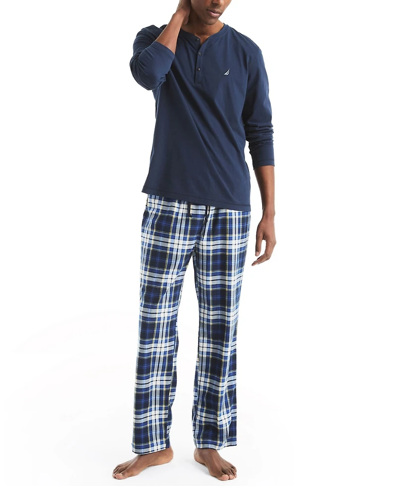 Nautica Men's Fleece Plaid Pajama Pants