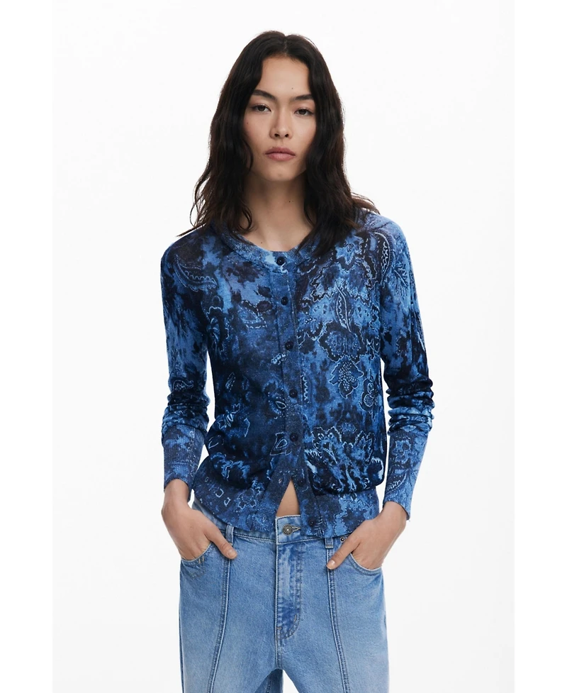 Desigual Women's Shiny button sweater