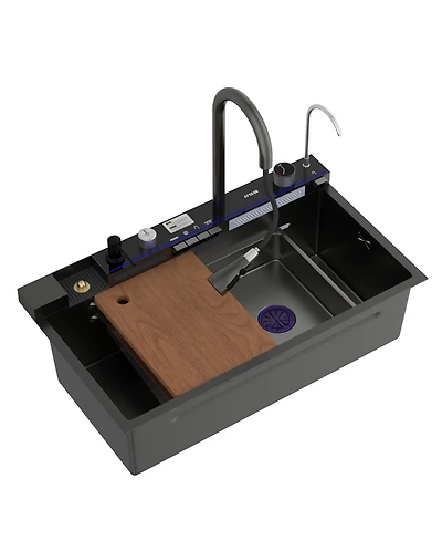 31.5-Inch Drop-In Single Bowl 304 Stainless Steel Kitchen Sink