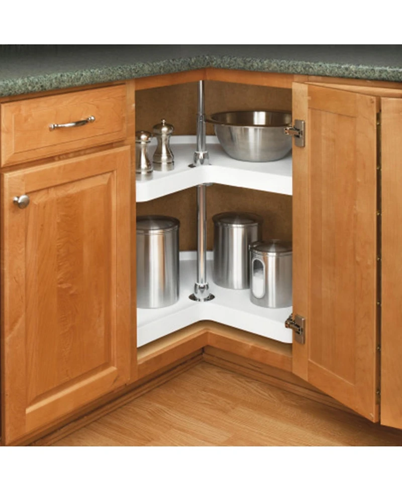 Rev-a-Shelf 18'' Kidney Lazy Susan Corner Wall Cabinet 2-Shelf, 6472-18-11-52