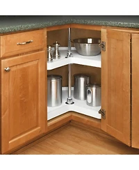 Rev-a-Shelf 18'' Kidney Lazy Susan Corner Wall Cabinet 2-Shelf, 6472-18-11-52