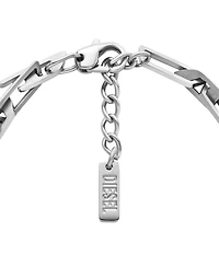 Diesel Men's Stainless Steel Interlocking D Logo Chain Bracelet
