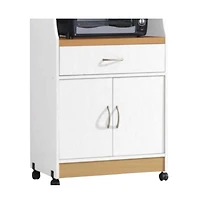 Kitchen Utility Cabinet Microwave Cart with Caster Wheels