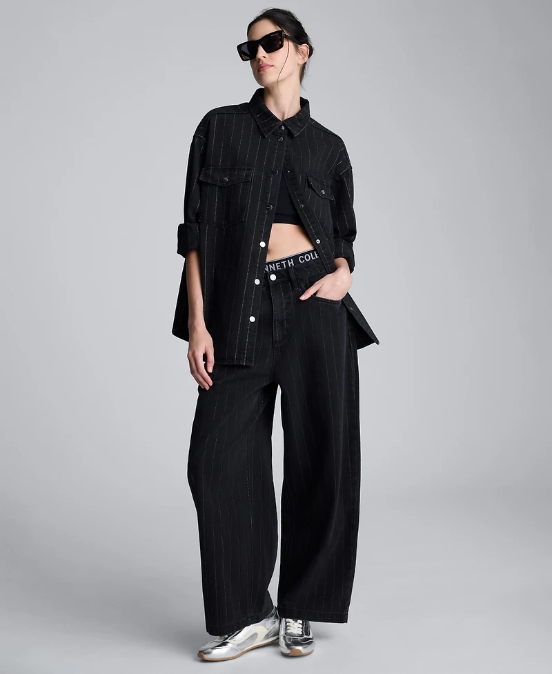 Kenneth Cole Women's Inverted Pleat Wide Leg Pants