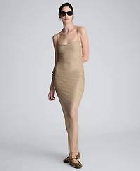 Kenneth Cole Women's Crystal Netting Sleeveless Maxi Dress