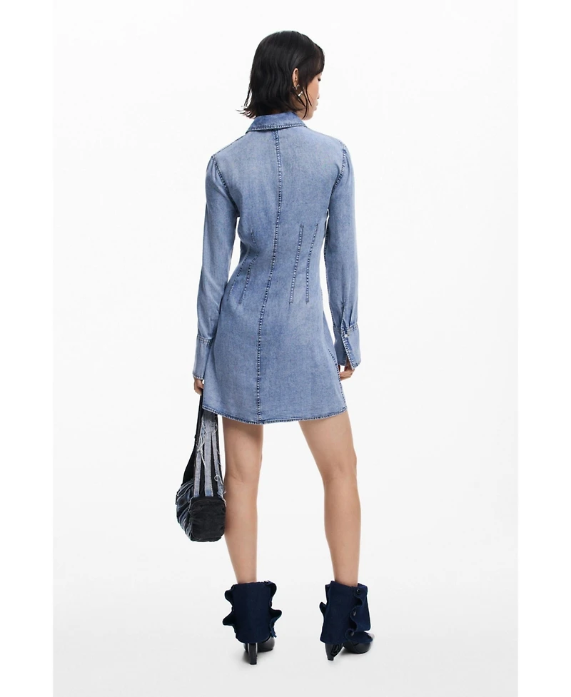 Desigual Women's Denim long-sleeve dress