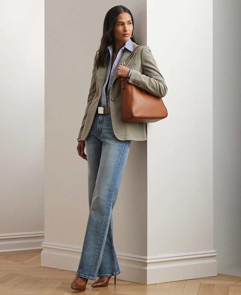 Lauren Ralph Petite Relaxed Fit Stretch Cotton Shirt