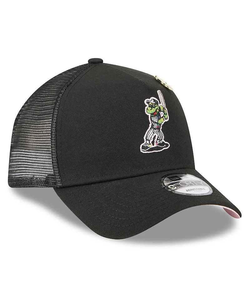 New Era Men's Black Chicago White Sox 2025 Big League Chew A-Frame 9FORTY Adjustable Trucker Hat