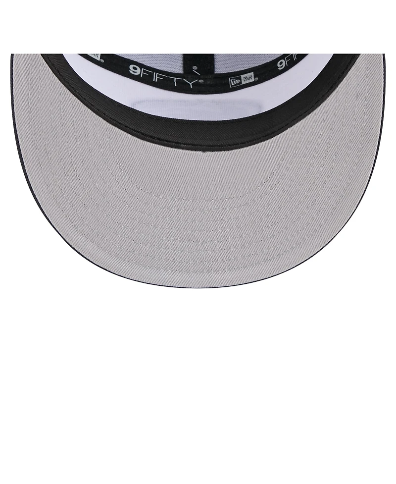 New Era Men's Navy/White Penn State Nittany Lions Outdoor Wide Panel 9FIFTY Snapback Trucker Hat