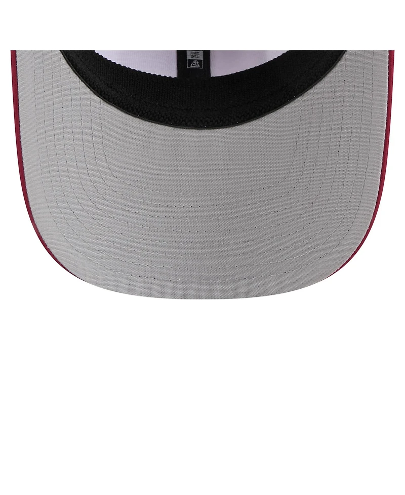New Era Men's White/Garnet Florida State Seminoles Perforated Patched 9SEVENTY Adjustable Hat