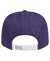New Era Men's White/Purple Lsu Tigers Perforated Patched 9SEVENTY Adjustable Hat