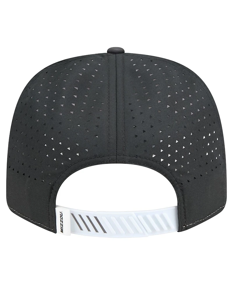 New Era Men's White/Black Missouri Tigers Perforated Patched 9SEVENTY Adjustable Hat