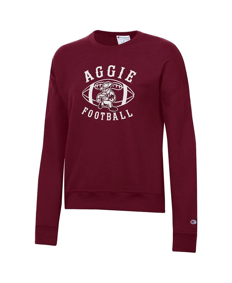 Champion Women's Maroon Texas A&M Aggies Ol' Sarge Fleece Crewneck Pullover Sweatshirt