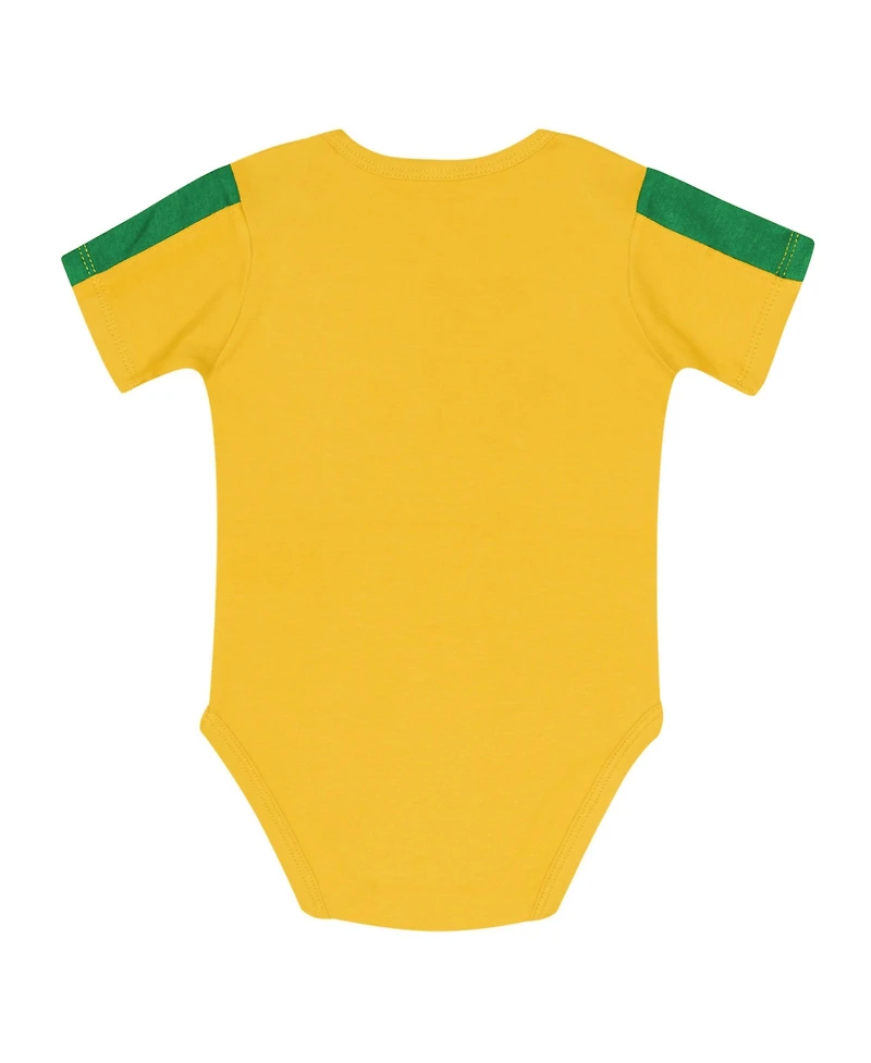 Outerstuff Baby Boys and Girls 3-Piece Green/Yellow Oregon Ducks Double Down Bodysuit Pants Set