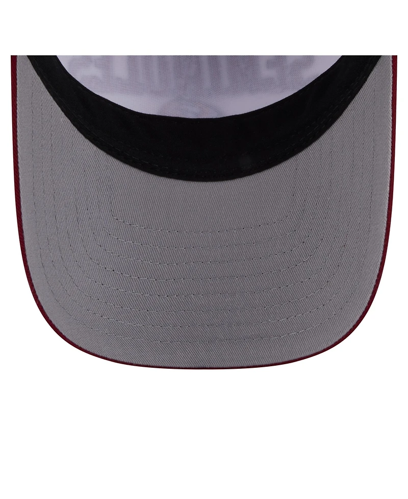 New Era Men's White/Garnet Florida State Seminoles Arch Two-Tone Rope 9FORTY A-Frame M-Crown Adjustable Hat