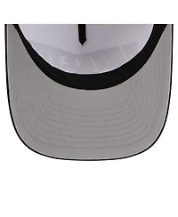 New Era Men's White/Black Iowa Hawkeyes Arch Two-Tone Rope 9FORTY A-Frame M-Crown Adjustable Hat