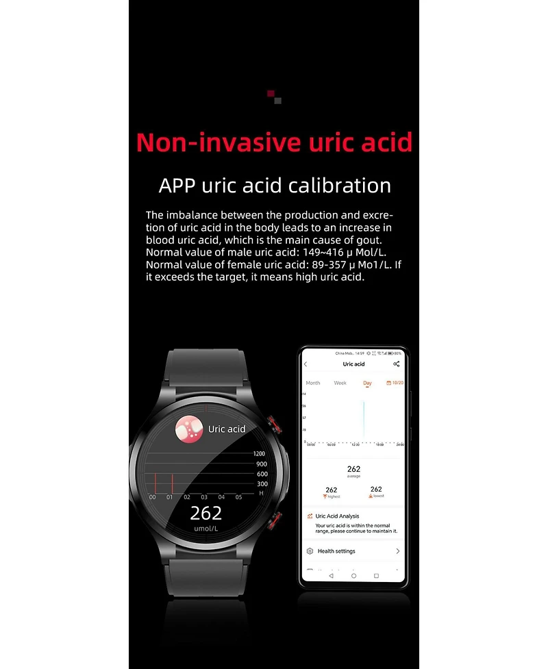 Ruixng Smart HeartGuard Advanced Health Monitoring Smart watch -Red