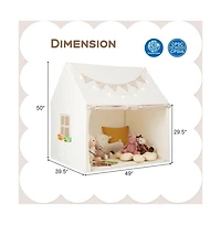 Lycvki Kids Tent with Padded Mat and 2 Breathable Windows Comfortable Children's Fort