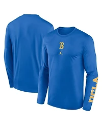 Jordan Men's Blue Ucla Bruins Primetime Two-Hit Legend Dri-fit Long Sleeve T-Shirt