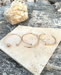 Adornia Gold Cuff Bracelet Set