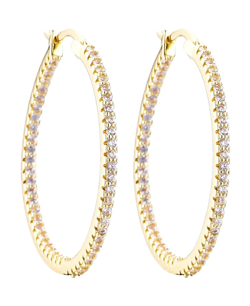 Adornia Gold Cz Infinity Hoop Earrings