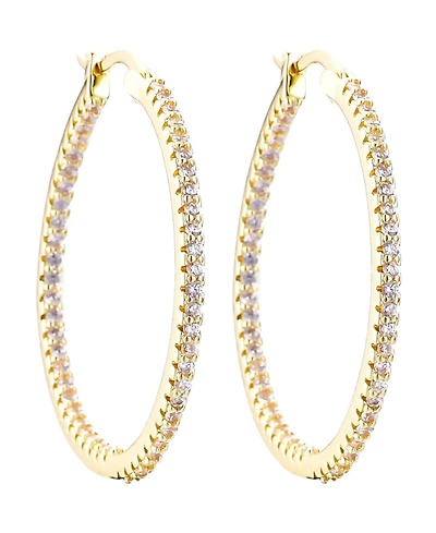 Adornia Gold Cz Infinity Hoop Earrings