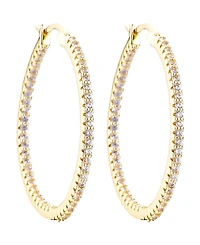 Adornia Gold Cz Infinity Hoop Earrings