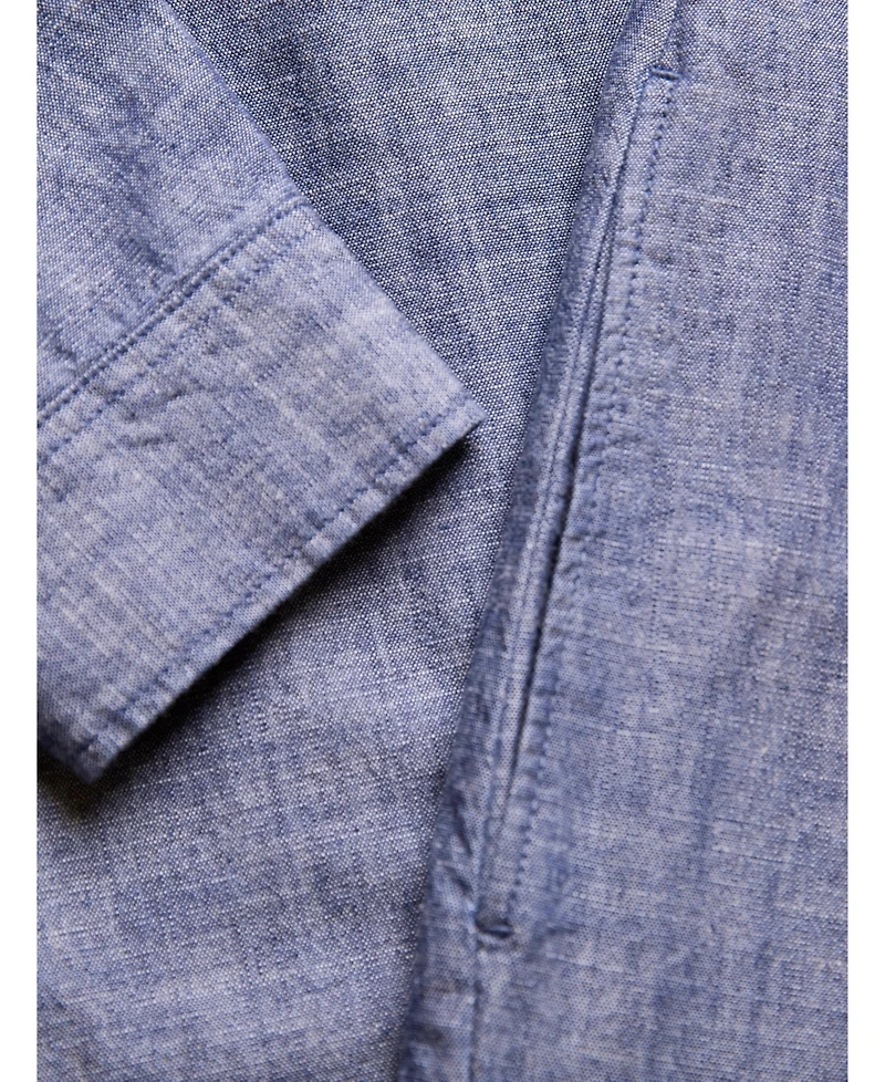 Celtic & Co. Women's Chambray Long Sleeve Knee Length Dress