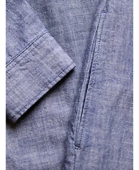 Celtic & Co. Women's Chambray Long Sleeve Knee Length Dress