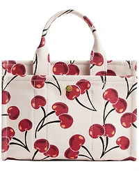 Coach Boxed Small Cherry Printed Canvas Cargo Tote Bag