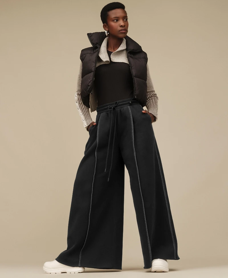Ugg Women's Classic Extra Whipstitch Detail Wide-Leg Pants