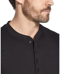 Weatherproof Vintage Men's Long Sleeved Waffle Henley T-shirt