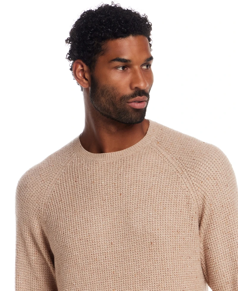 Weatherproof Vintage Men's Waffle Donegal Crewneck Sweater