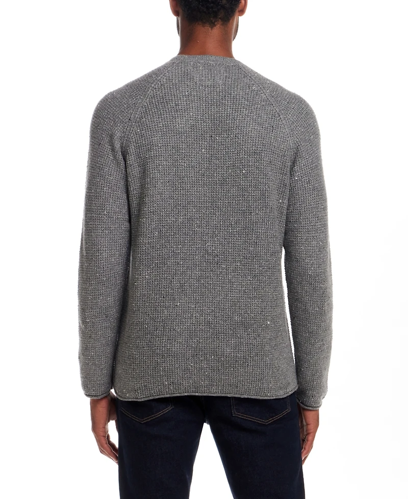 Weatherproof Vintage Men's Waffle Donegal Crewneck Sweater