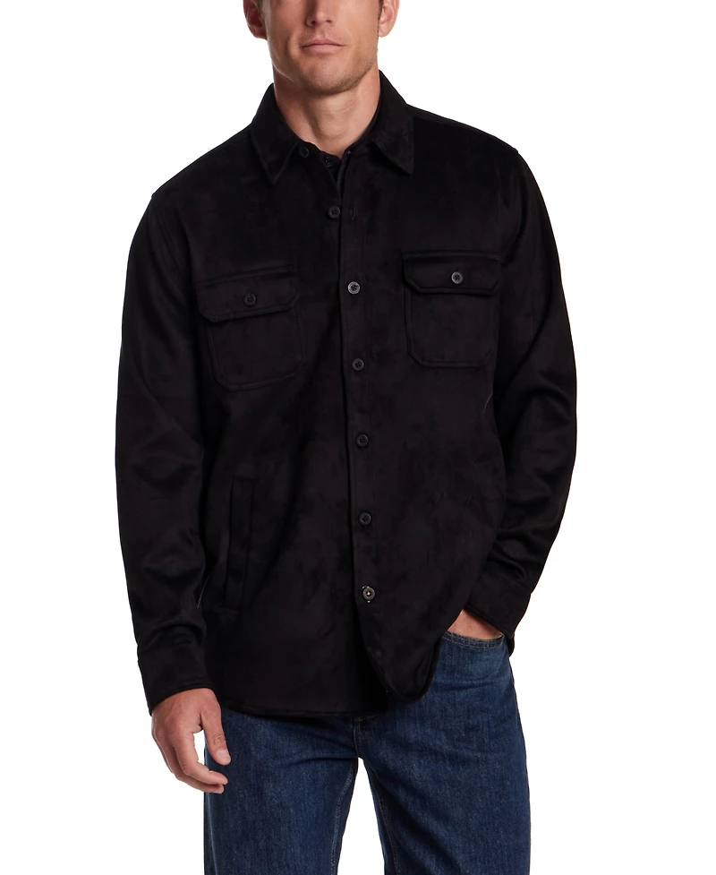 Weatherproof Vintage Men's Faux Suede Overshirt
