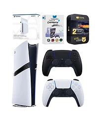 Sony PlayStation 5 Pro Digital Bundle with Disc Drive, Extra Controller, MightySkins Voucher and 2 Year Extended Warranty - Volcanic Red