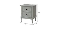 Westwood Design Vivian 2-Drawer Modern Wood Nightstand in Dawn Gray