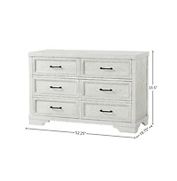 Foundry 6-Drawer Wood Dresser, White Dove