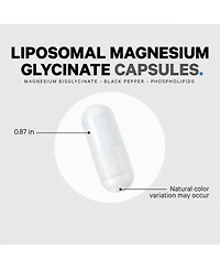 Codeage Liposomal Magnesium Glycinate Supplement - Magnesium Bisglycinate Pills - BioPerine Black Pepper - Liposomal Delivery