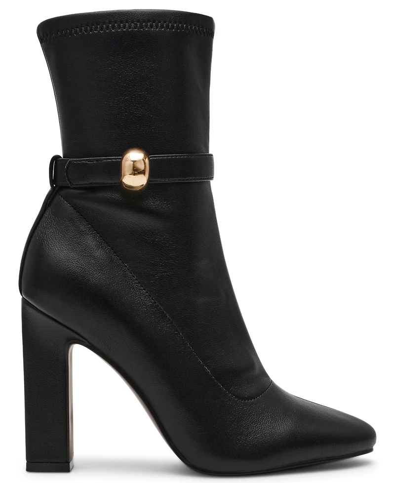 Steve Madden Women's Aroma-b Studded High-Heel Dress Booties